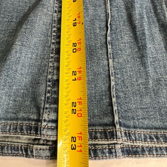 Out of the Blue J. Jill denim collarless embroidered beaded button up top M - Picture 10 of 10